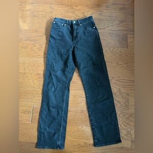 Madewell High-Rise Straight-Leg Jeans in Washed Black